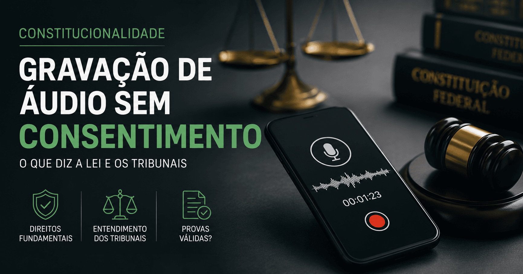 Análise da Constitucionalidade do Direito à Gravação em Áudio sem o Consentimento da Parte